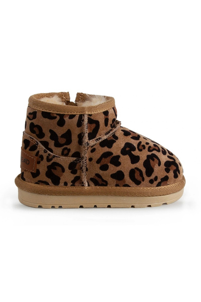 BUCKHEAD Nesty Kız Çocuk Kürklü Bot - Bej Leopar BUCK4508-011