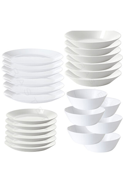 IKEA Serviciu de masă OFTAST Elegant și Stilat - 24 de piese pentru 6 persoane
