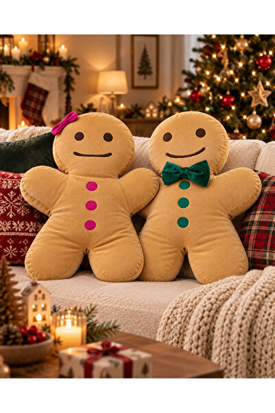 NUNU 40 cm Cookie Man Plush Toy Soft Christmas Decor Decorative Christmas Plu...