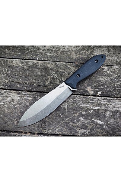 LKW Cuțit modern de bushcraft Nessmuk, lamă K720 din oțel G10, 14 cm, teacă k...