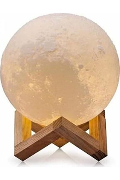 OEM Ανάγλυφο Φωτιστικό 3d Φεγγάρι Moon Light Led Ρεύματος Με 3 Αποχρώσεις