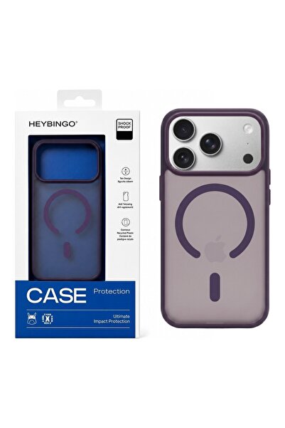 HEYBİNGO Husă X-Man pentru iPhone 17 Pro, Mov, MagSafe, Subțire, Rezistentă l...