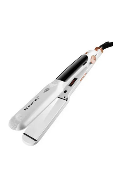 OEM Πρέσα Μαλλιών με Ατμό και Κεραμικές Πλάκες White KM-7062