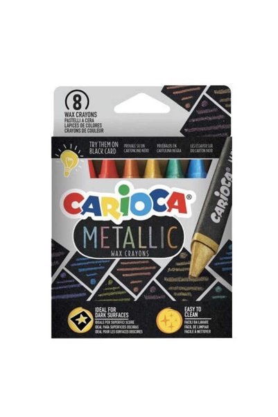 carioca Μεταλλικά Κηρομπογιάλια 8 Τεμαχίων