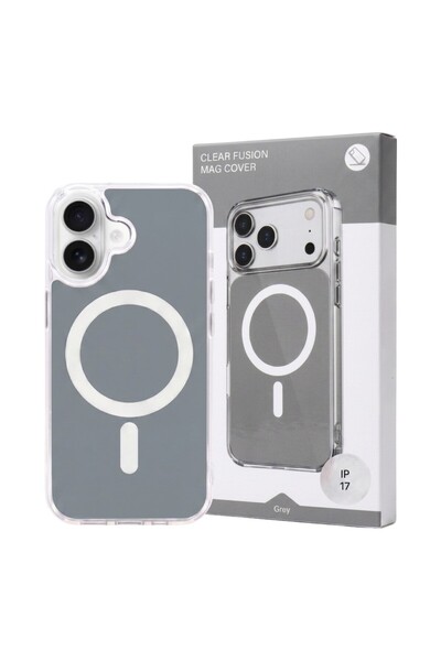 HEYBİNGO Husă Clear Fusion Mag pentru iPhone 17, Gri, MagSafe, Transparentă, ...