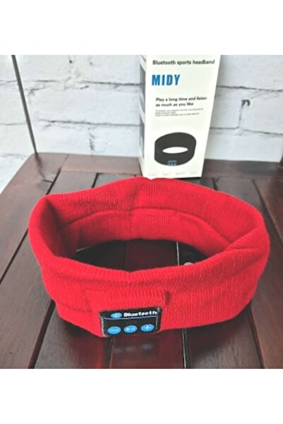 OEM Bluetooth, Επαναφορτιζόμενη Πλεκτή Κορδέλα Κεφαλής Για Σπορ Κόκκινη Midy