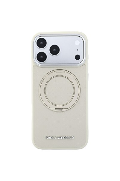 Karl Lagerfeld Husă MagSafe Saffiano cu Suport Inel 360 pentru iPhone 18 Pro ...