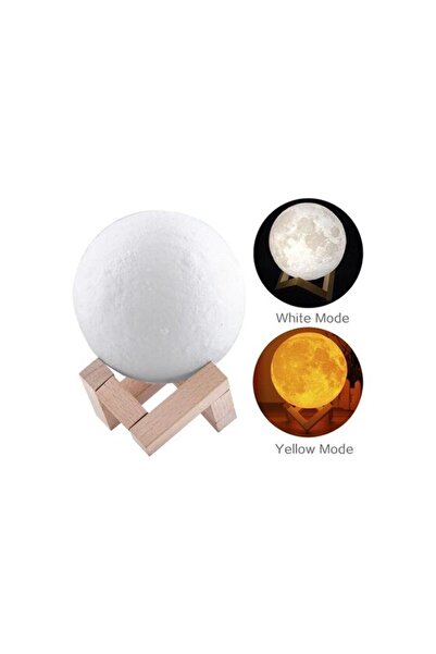 OEM Ανάγλυφο Φωτιστικό 3d Φεγγάρι Moon Light Led Ρεύματος Με 3 Αποχρώσεις