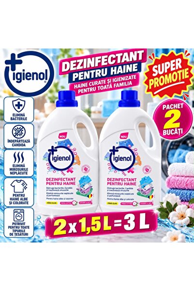 Igienol Σετ 2 τεμαχίων Απολυμαντικό Ρούχων, Χωρίς Χλώριο, Απολυμαντικό Υφασμά...