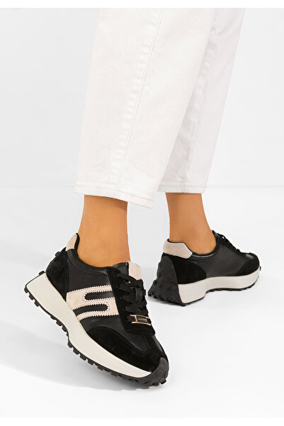 B T Shoes Women's black Sorellia Leather Sneakers