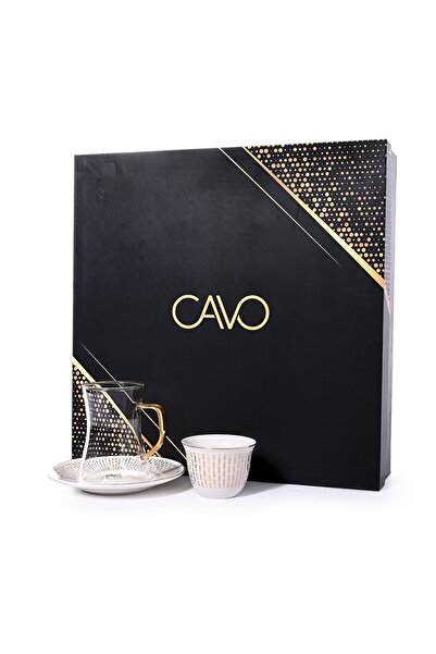 CAVO 18Pcs Gold Bowl and Plate Set