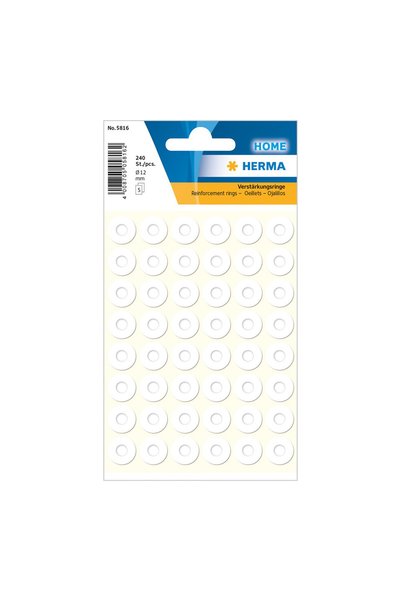 Herma Αυτοκόλλητες Λευκές Ροδέλες για Φακέλους 240 Τεμάχια