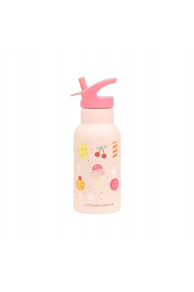 ALLCLEANbags Cana termică cu pai ALLC Ice Cream pentru copii 350 ml din oțel