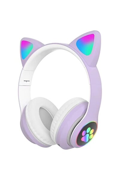 bedee Ακουστικά Bluetooth για Παιδικά Αυτιά Γάτας Φώτα LED Ασύρματα