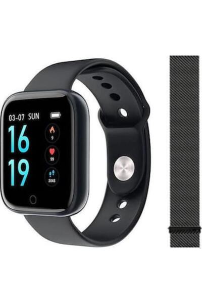 OEM Smartwatch T80 μαύρο + Δωρο Ανταλλακτικό Μεταλλικό Λουράκι Μαύρο