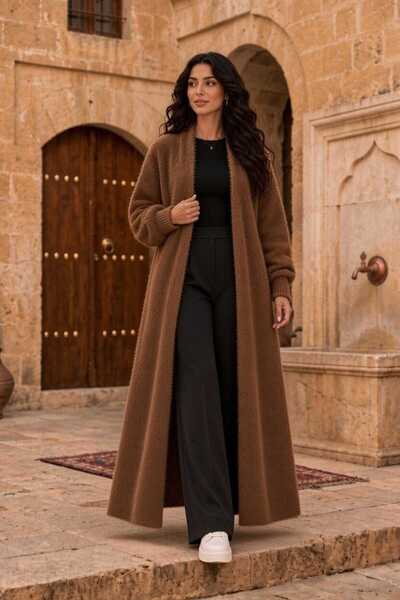MAY MARA Women's oversized beard knit long cardigan