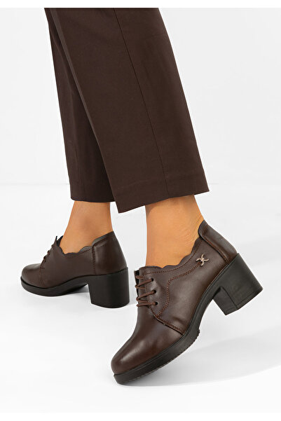 B T Shoes Casual παπούτσια Κομίνα καφέ δερμάτινα