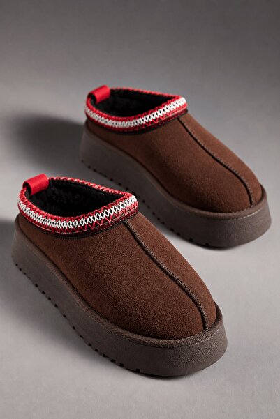 İX Cheerful Women's Suede Texture Embroidered Non-Slip Thick Sole Comfortable...