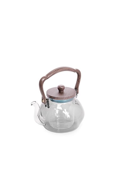 Lava Glass Teapot with Wooden Handle from Lava