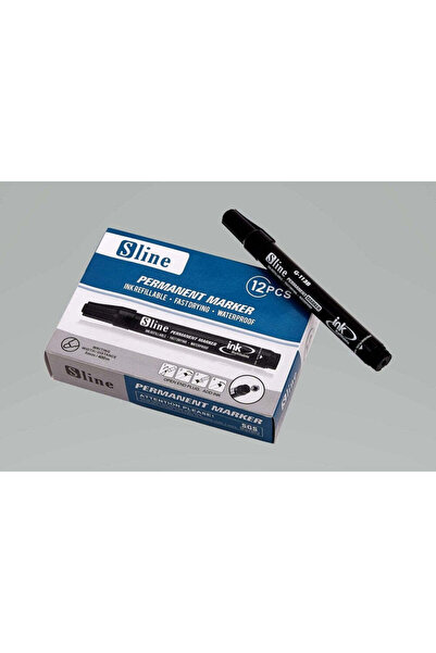 S-Line Sline Μαρκαδόρος Μόνιμος Μαύρος