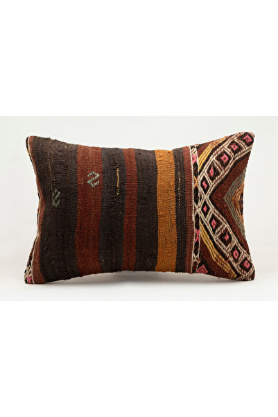 Kilim Whole Sale غطاء وسادة مصنوع يدويًا من السجاد القديم، صوف، 40x60 سم