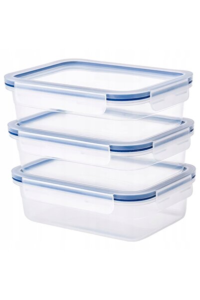 IKEA 3 bucăți recipiente din plastic de 1L pentru depozitarea alimentelor în ...