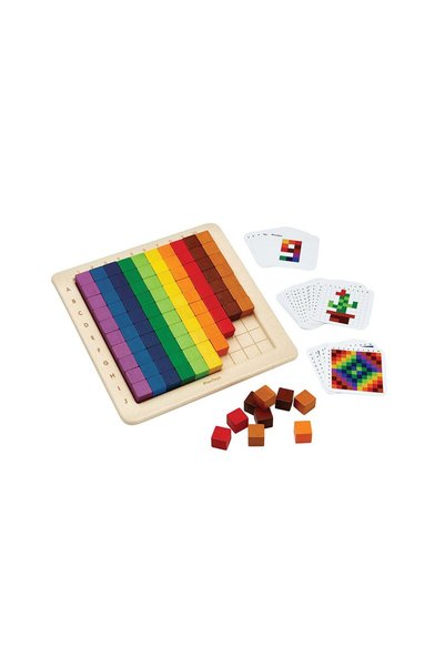 PLANTOYS 100 Counting Cubes — Wooden Learning Toy
