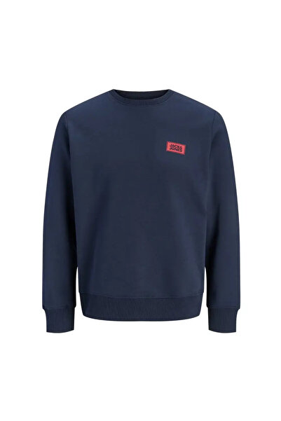 Jack & Jones 12298426 Jjrush Crew Neck Sn Sweatshirt Navy Blue