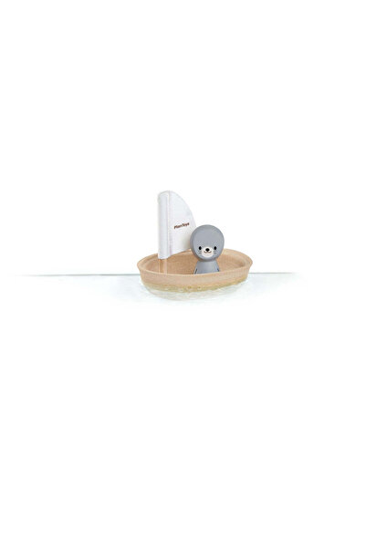 PLANTOYS Sailing Boat-Seal — Wooden Toddler Toy