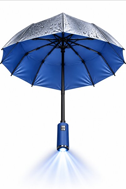 UPEKA Premium Otomatik 10 Telli LED Fenerli UV Koruma Çift Katmanlı Su Geçirm...