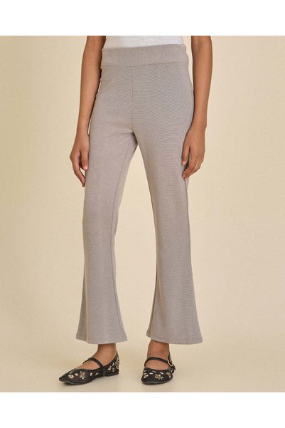 REDTAG Senior Girls Grey Plain Flared Leggings