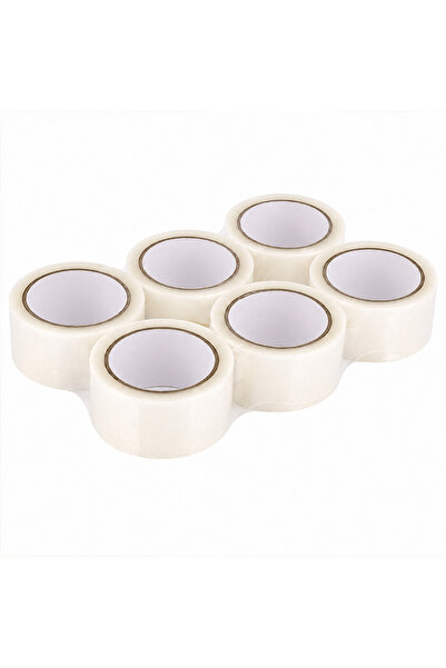 INATECH Set 6 Buc Banda Adeziva Acrilica 48 mm x 60 m, Transparenta