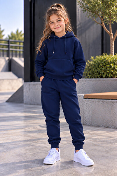 luci sports Girls' Oversize Hooded Rubberized Legging Track Suit