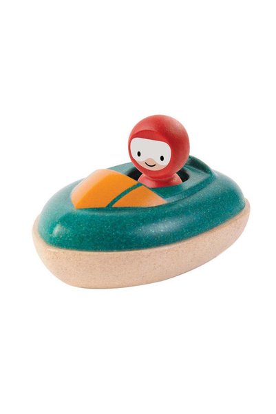PLANTOYS Speed Boat — Wooden Toy Vehicle