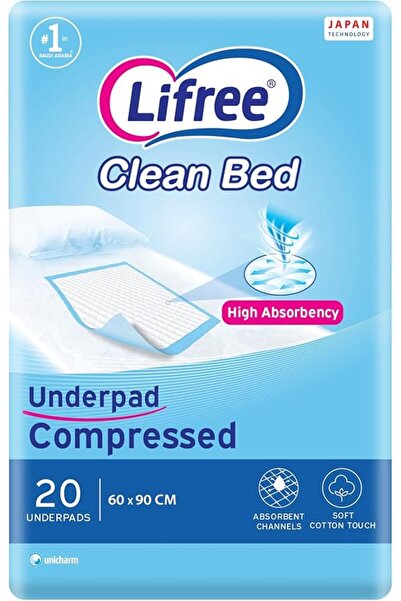 Lifree فوط صحية مضغوطة 3 طبقات 60 سم × 90 سم 20 قطعة