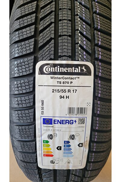 Continental 215/55R17 Winter Contact TS870P 94H Set Olarak (4 ADET) 2026 Üretim*