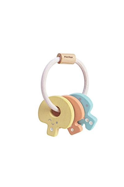 PLANTOYS Key Rattle — Wooden Toddler Toy