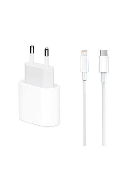 OEM Σετ φορτιστή συμβατό με Apple iPhone, με καλώδιο δεδομένων, Type-C σε Lig...