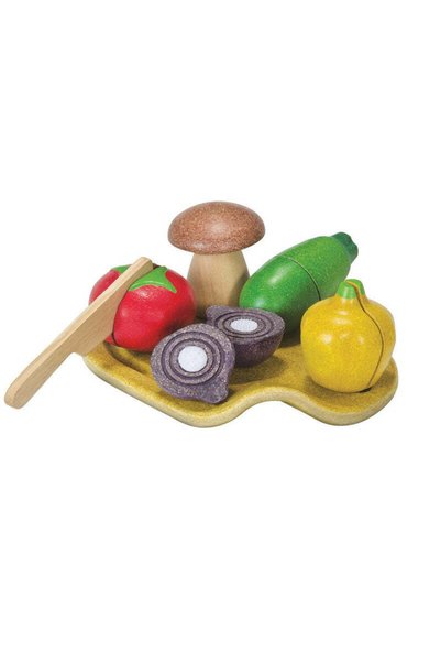 PLANTOYS Assorted Vegetable Set — Wooden Dollhouse & Accessories