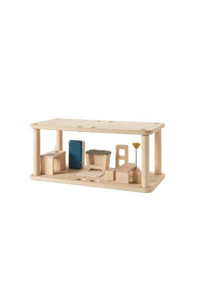 PLANTOYS PlanSpace Kitchen and Dining Flat — Wooden Dollhouse & Accessories
