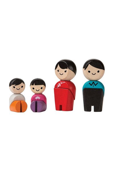 PLANTOYS Family III (Asian Family) — Wooden Dollhouse & Accessories