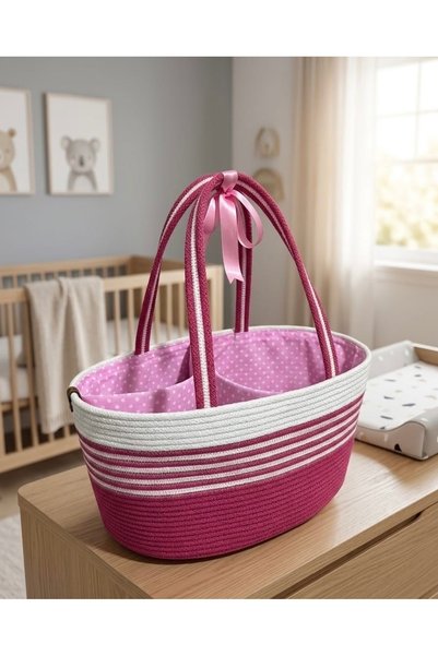 Nilove Concept Gift Compartmented Rope Knitted Baby Care Bag and Baby Room Or...
