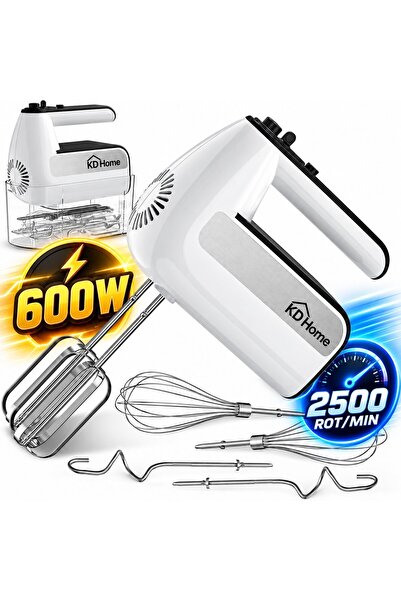 kd home Mixer De Mana Vertical MasterWhisk Pro, 600W, 2500 Rot/Min, 6 Accesor...