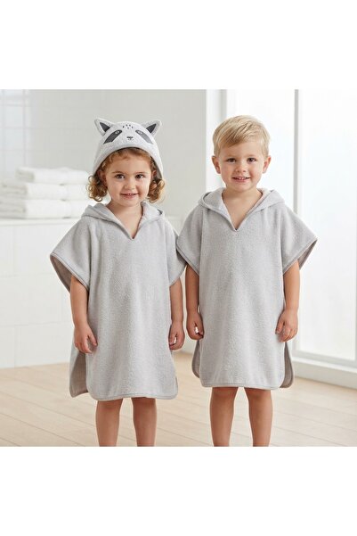 Erca Home Tekstil Ürünleri 100% Cotton Poncho Children's Bathrobe Towel with ...