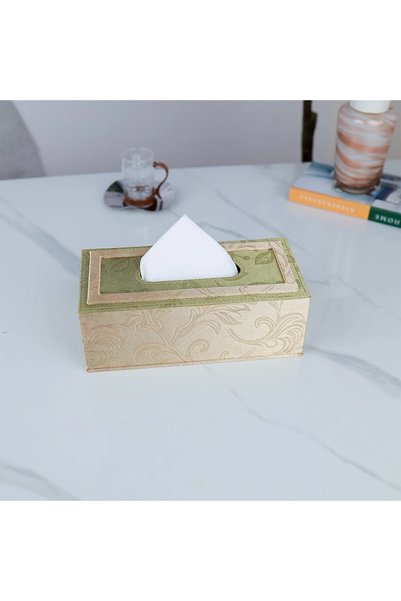 Al Hadaya Mall Luxury Wood & Fabric Tissue Box with Elegant and Modern Design...