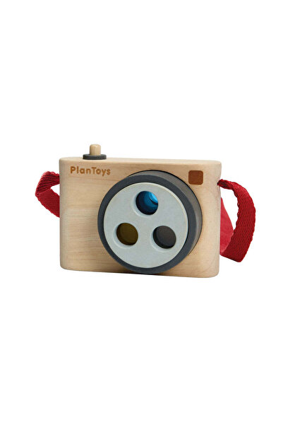 PLANTOYS Colored Snap Camera — Wooden Pretend Play Set