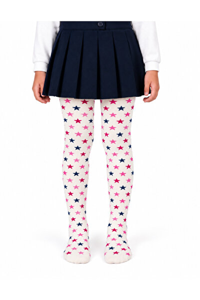 Genel Markalar Caglar Socks Kız Çocuk Pamuklu Külotlu Çorap Yıldız desen