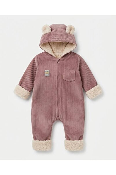 EFEYOO Kapüşonlu Welsoft Tulum ,6-9,9-12,12-18 18-24 Ay Unisex Yenidoğan Bebe...