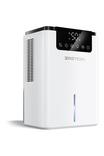 ZASTION Dezumidificator electric 2.2L, silențios 30dB, senzor de umiditate, i...