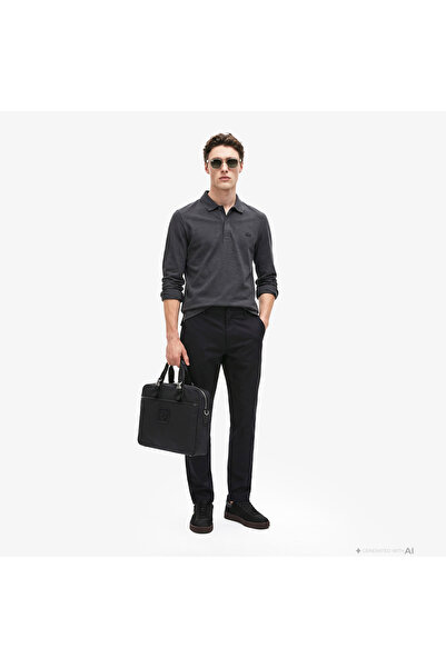 Lacoste Erkek Slim Fit Siyah Chino Pantolon